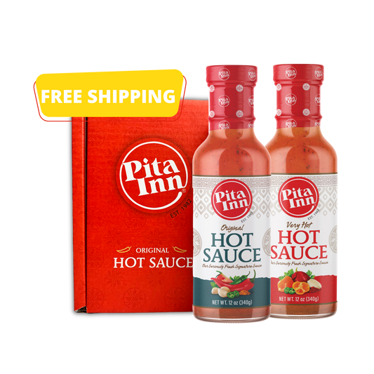 Pita Inn Original and Very Hot, Hot Sauce Gift Box